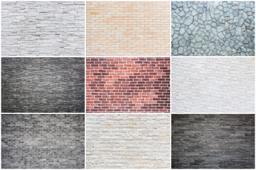 Set of different natural stone texture use for background