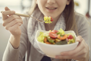Obraz na płótnie Canvas Healthy nutrition eating salad concept