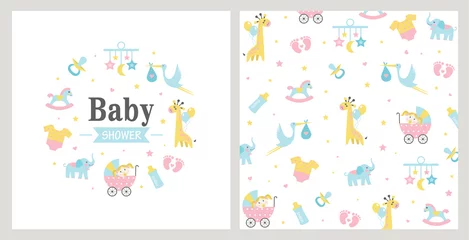 Fototapeten Baby Shower card. Vector illustration © 210484kate