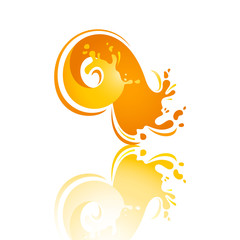 Splash color Wave with reflection