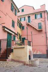 Fototapeta na wymiar Scorcio del borgo di Boccadasse a Genova 