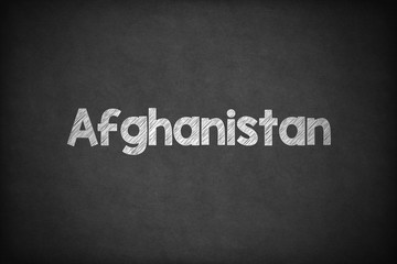 Fototapeta premium Afghanistan on Textured Blackboard.