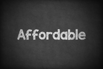 Obraz premium Affordable on Textured Blackboard.