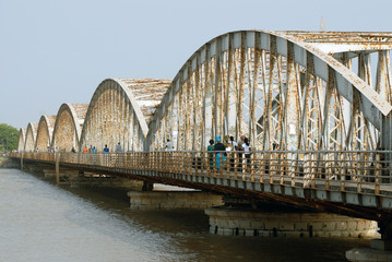 Saint louis du Sénégal (Sénégal) Pont Faidherbe entre Saint Louis et Sor