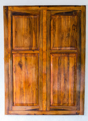 Old wooden brown house door
