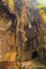 interior Limestone formations in the Batu Caves, Kuala Lumpur