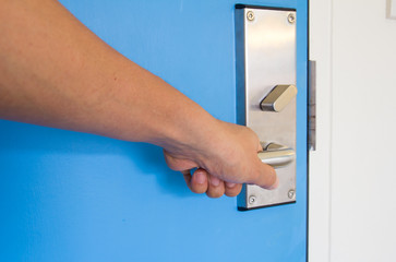 Close up door handle