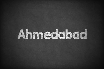 Obraz premium Ahmedabad on Textured Blackboard.