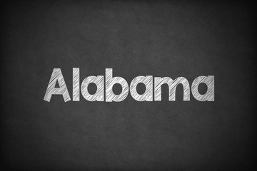 Obraz premium Alabama on Textured Blackboard.