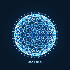 Sphere. 3d abstract composition. Futuristic technology style. Vector illustration.