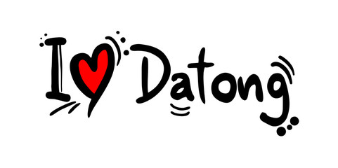 Datong city of China love message