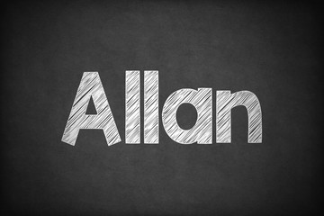 Allan on Textured Blackboard.