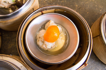 dim sum on plate. chinese cuisine