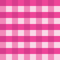 Pink gingham seamless vector background pattern design. Texture from rhombus or squares for plaid, tablecloths, clothes, shirts, dresses, paper and other textile products.