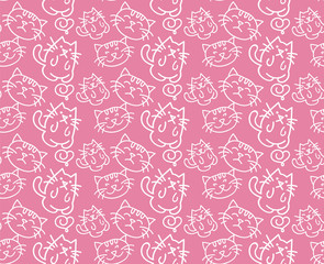 seamless background with kittens