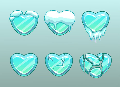 Frozen hearts icons