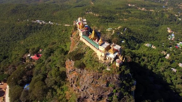 Mount Popa aerial view, Bagan, Myanmar (Burma).