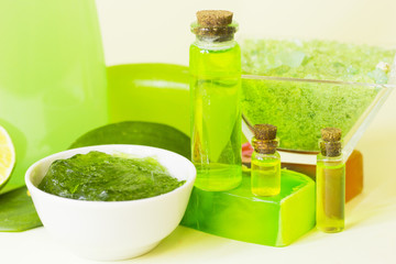 Beauty and spa concept with citrus