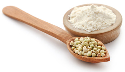 Buckwheat with flour