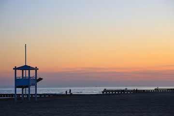 Beach landscape at dawn