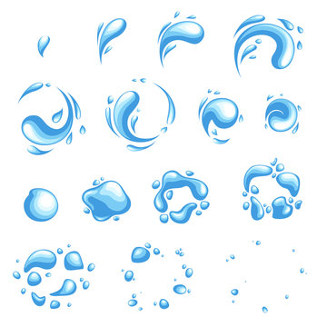 Water explosion special effect fx animation frames sprite sheet. Vortex water and thunder power explosion frames for flash animation in games, video and cartoon