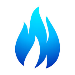 Fire flame blue icon