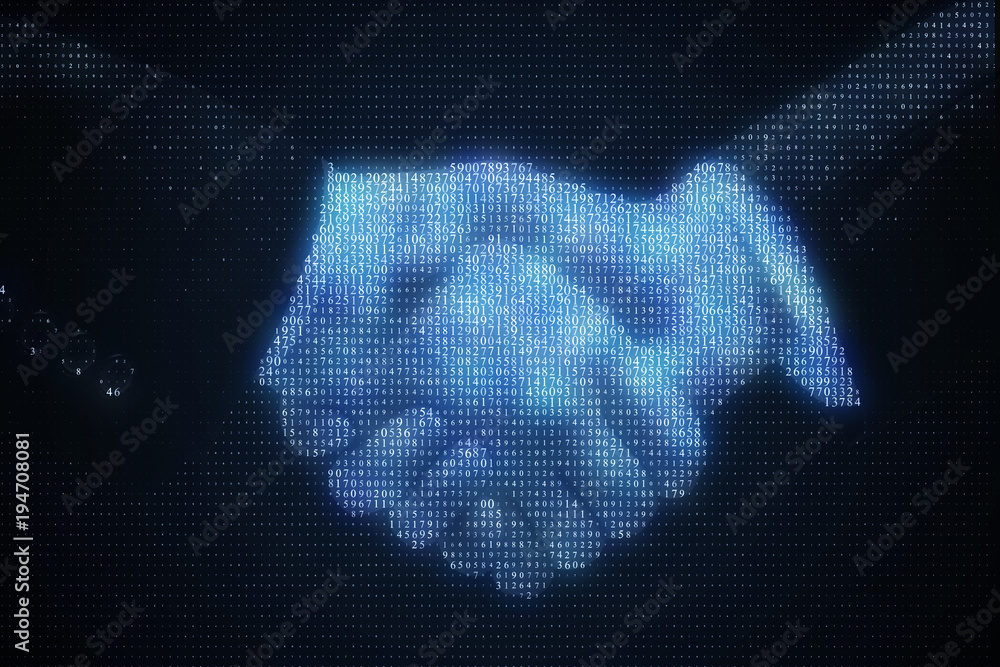 Aufkleber binary code handshake