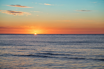 Fototapeta premium Beautiful summer sunset over Baltic sea. 