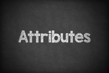 Obraz premium Attributes on Textured Blackboard.