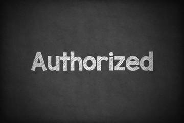 Authorized on Textured Blackboard.