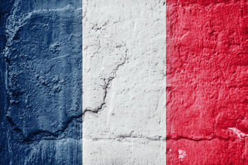 French flag grunge background texture