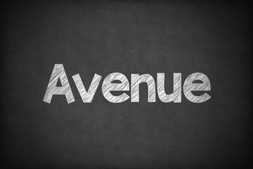 Obraz premium Avenue on Textured Blackboard.