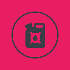petrol can icon in circle