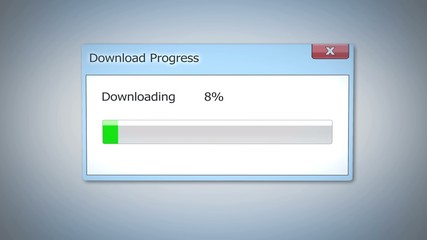 Dialog window, download progress stuck at the beginning, outdated software
