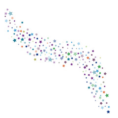 Glitter Vector Falling Stars Pattern. Carnival Festival Confetti Celebration Border. Christmas, New Year, Birthday, Music Firework. Modern Gift Voucher Glitter Vector Falling Stars Pattern.