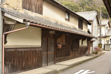 日本の岡山の廃屋