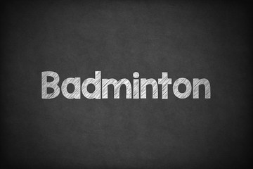Obraz premium Badminton on Textured Blackboard.