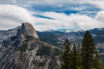 Half Dome is a granite dome at the eastern end of Yosemite Valley in Yosemite National Park, California.