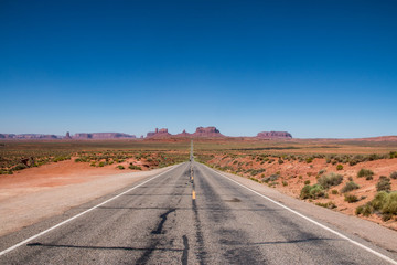 Fototapeta na wymiar Monument Valley on the border between Arizona and Utah in United States