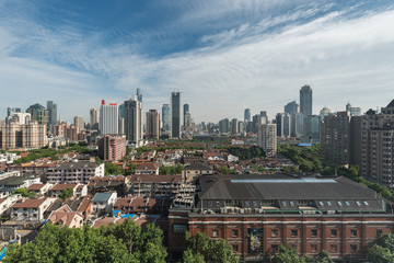 panorama view of Shanghai cityscape