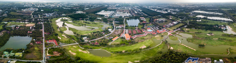 Golf course aerial view
