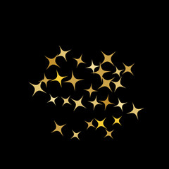 Colorful Stars Confetti, Mystery Sparkling Vector Background. Trendy Glowing Magic Glitter, Lights. Festive Falling Colorful Stars Confetti for Ads, Posters. 