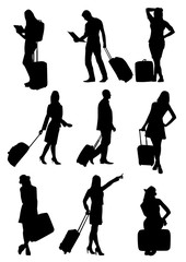 People Travel Silhouettes