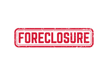 foreclosure sign, grunge vector stamp
