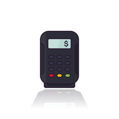 pos terminal on white, vector illustration