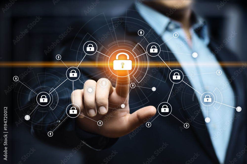 Canvas Prints cyber security data protection business technology privacy concept