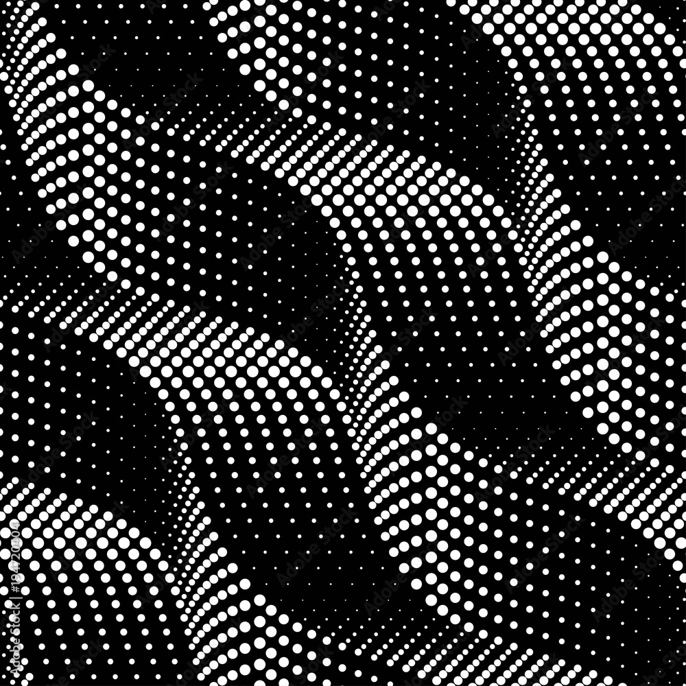 Wall mural vector seamless texture. modern geometric background. monochrome repeating pattern with curved wavy 