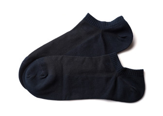 black socks on a white background