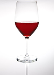 red wine glass isolated on white