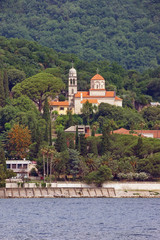 Fototapeta na wymiar View of Savina Monastery ( Serbian Orthodox monastery ) . Herceg Novi city, Montenegro